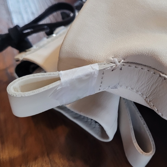 NEW Rag & Bone Shiloh Leather Lace-Up Moto Boot Antique White - Picture 9 of 13